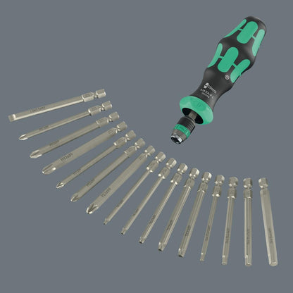 Wera Kraftform Kompakt 60 RA-R 1 Bit-Set - 17-teilig