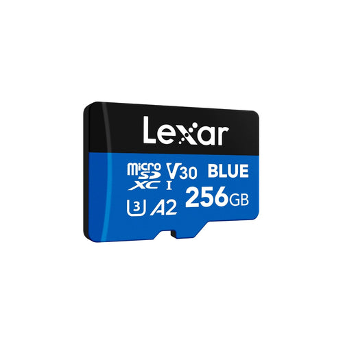 Lexar Blue microSDXC Karte 256GB UHS-I bis zu 160 MB/s – Speicherkarte für Smartphone, Tablet und Action-Kamera