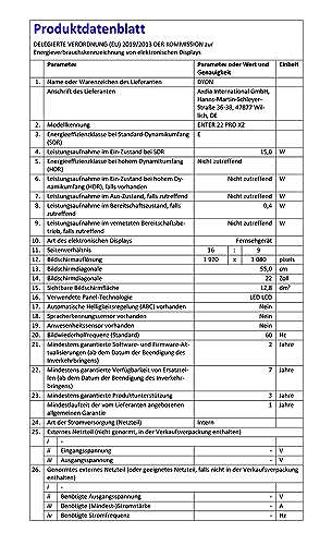 DYON Enter 22 Pro X2 Full-HD Fernseher – 22 Zoll