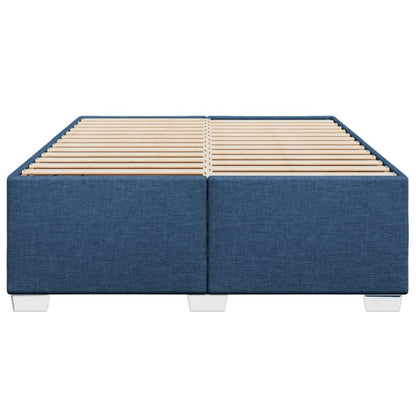 vidaXL Polsterbett Doppelbett – Stoff Blau 140x190cm