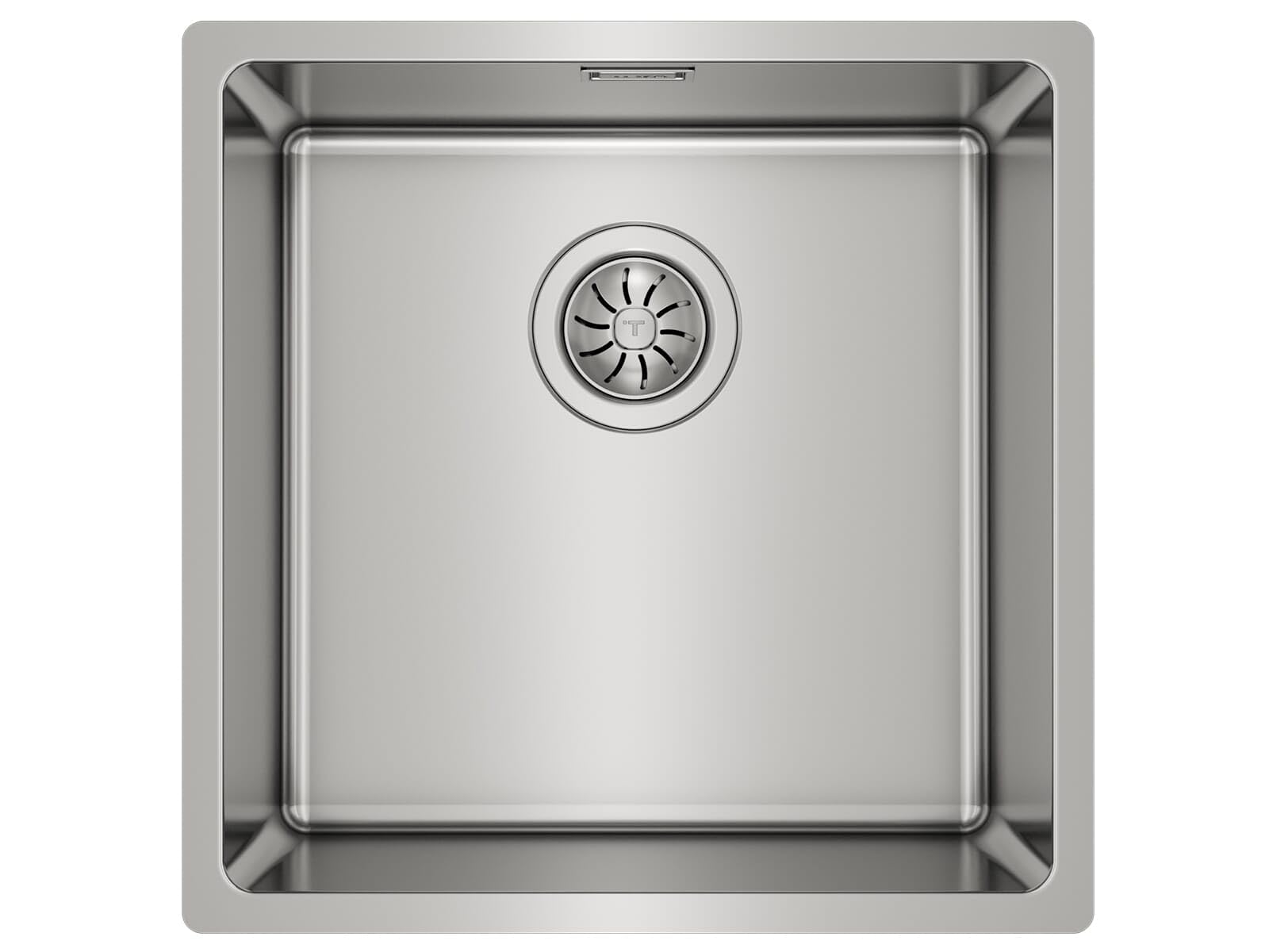 TEKA BE LINEA RS15 Unterbauspüle - Becken 40x40 cm. Quadratisches Edelstahlbecken in Silber für die Küche zum Spülen.