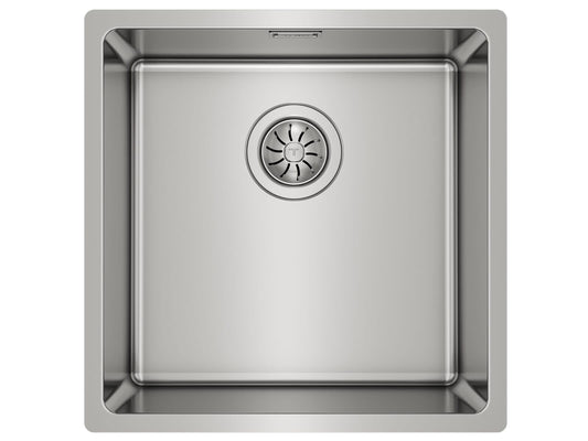 TEKA BE LINEA RS15 Unterbauspüle - Becken 40x40 cm. Quadratisches Edelstahlbecken in Silber für die Küche zum Spülen.