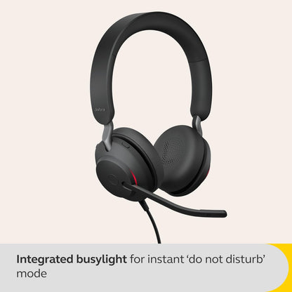 Jabra Evolve2 40 SE Kabel Stereo Headset - MS Teams USB-A Schwarz