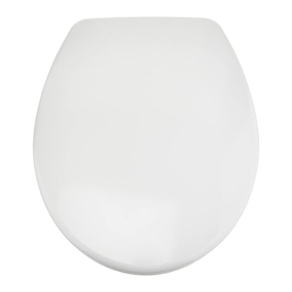 Amazon Basics WC-Sitz oval mit Absenkautomatik, Urea, weiss, glatte Oberfläche