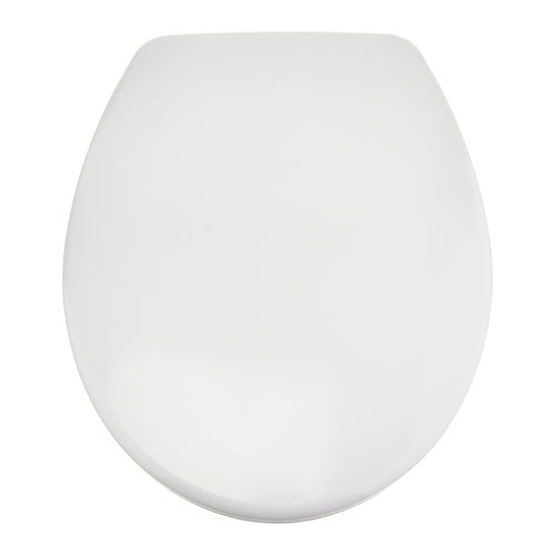 Amazon Basics WC-Sitz oval mit Absenkautomatik, Urea, weiss, glatte Oberfläche