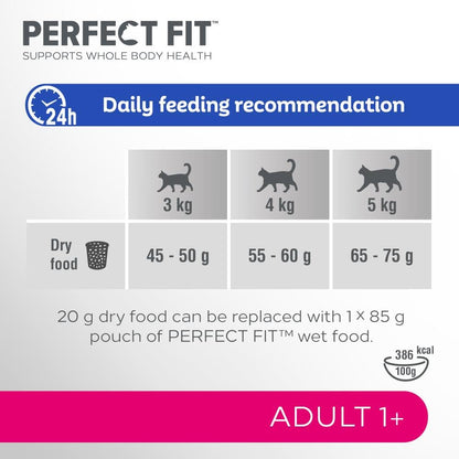 Perfect Fit Katzen-Trockenfutter Adult 1+ mit Huhn, 3 x 2,8 kg