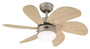 Westinghouse Turbo Swirl 78158 Deckenventilator mit Leuchte, Titan. Titanfarben, mit Blättern. Kühlt Räume und leuchtet.