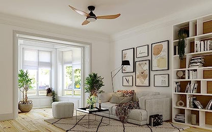 Bayu Deckenventilator – Energiespar LED Schwarz 122cm