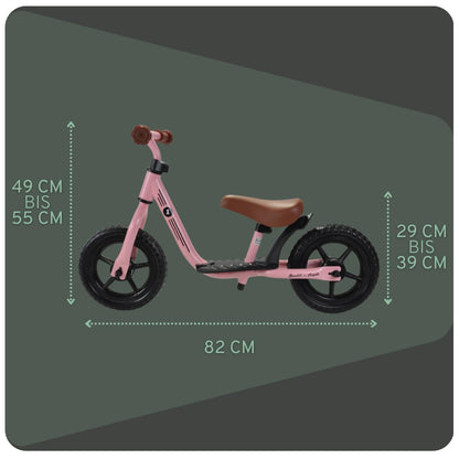 Bandits & Angels Laufrad Metall Weidenkorb – Vintage Rosa