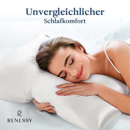 RENESSY Bio-Seidenkissenbezug 80x80 cm – Off-White 22 Momme