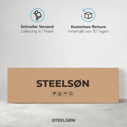 STEELSØN Macondo Getränkekistenregal für 4 Kisten, schwarz