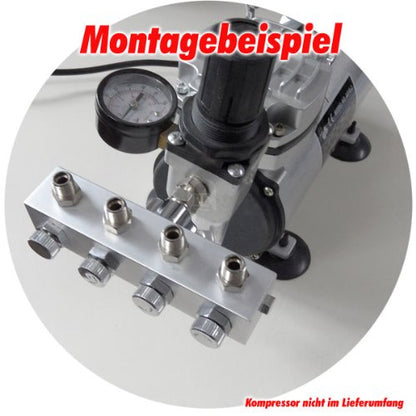 Agora-Tec Airbrush Set PROFI XIII.1 – Kompressor & 2 Pistolen