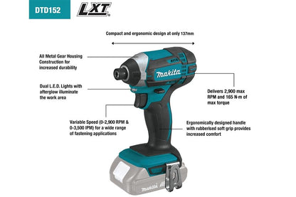 Makita DTD152Z Akku-Schlagschrauber 18V – 160Nm Solo