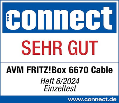 FRITZ!Box 6670 Cable WLAN Router für Kabelanschluss – Wi-Fi 7