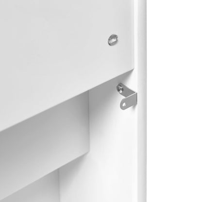 Lestarain Kinderzimmerregal mit 4 Fächern MDF – Weiss