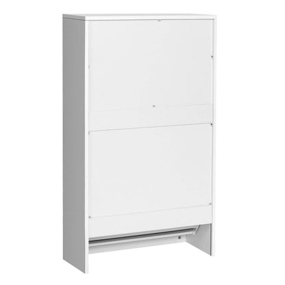VASAGLE Schuhschrank LBC040W01, Schuhkipper, 2 Klappen, wolkenweiss