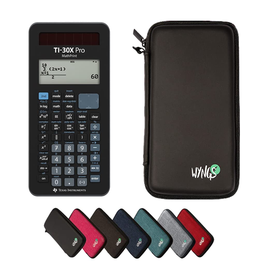 CALCUSO TI-30X Pro MathPrint Taschenrechner-Set mit Schutztasche