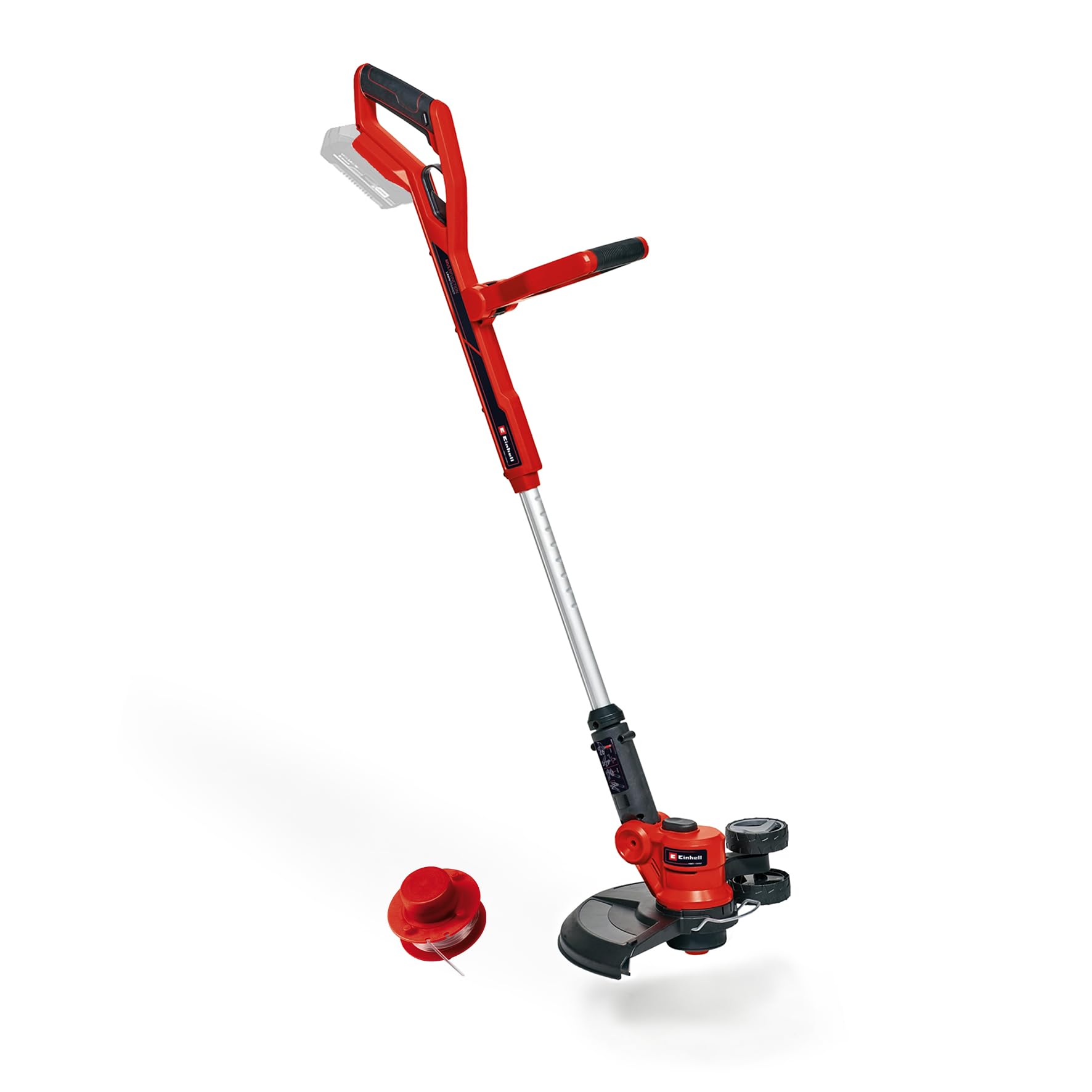Einhell GE-CT 18/30 Li Akku-Rasentrimmer Power X-Change Solo. Rot-schwarzes Gerät zum kabellosen Trimmen von Rasenkanten.