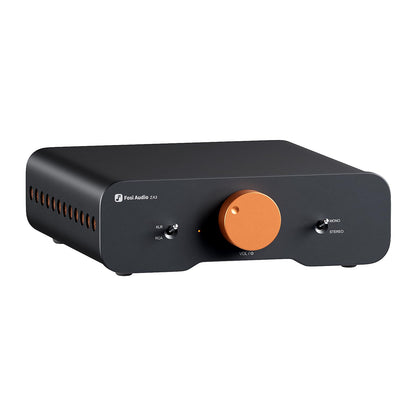 Fosi Audio ZA3 HiFi Audio Verstärker Stereo/Mono TPA3255. Schwarzes, rechteckiges Gehäuse. Verstärkt Audiosignale für passive Lautsprecher.
