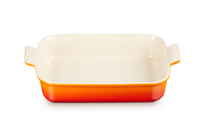 Le Creuset Rechteckige Auflaufform Tradition Steinzeug 32cm Ofenrot