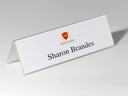 Durable Tischnamensschild A4 Einlage transparent – 25 Stk