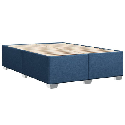 vidaXL Polsterbett Doppelbett – Stoff Blau 140x190cm