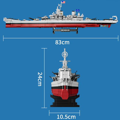 MISINI M6320 USS Missouri Klemmbausteine Schlachtschiff, 2228 Teile
