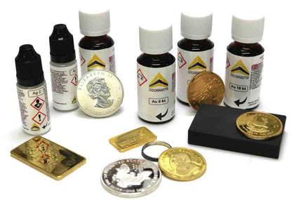 **GOLDANALYTIX Prüfsäuren Set – Gold Silber Platin Karatbestimmung**