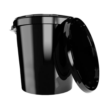 ProfiLager Vorratseimer 30L mit Deckel - Schwarz (100er Set)