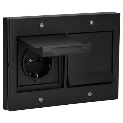 Gira TX 44 Doppel-Steckdose & Abdeckrahmen - Anthrazit