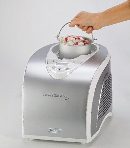 Ariete Gran Gelato 693 Kompressor-Eismaschine 1L, Silber