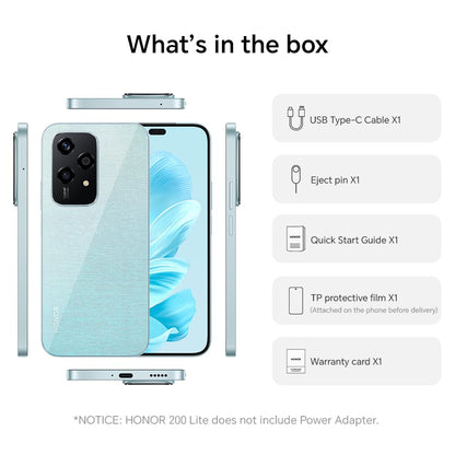 Honor 200 Lite Smartphone - 5G 6.7 Zoll Dual SIM 256GB Grün
