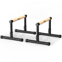RELIFE Dip Station Parallettes Dip Barren, höhenverstellbar, schwarz, aus Stahl, für Calisthenics-Training