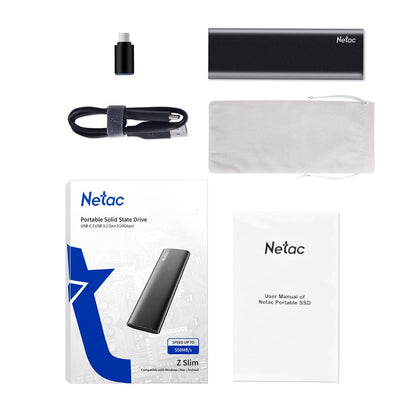 Netac 1TB Externe SSD - USB 3.2 Gen 2 USB C Aluminium