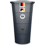 GARANTIA Ibiza Regentonne eckig 200 Liter Graphite Grey mit Deckel, eckige Form, matt strukturierte Oberfläche
