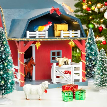 Terra by Battat Großer Pferdestall Bauernhof Holz Scheune - 20 Teile