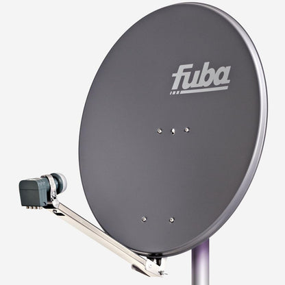 Fuba DAL 804 A Sat-Komplettset - 4 Teilnehmer, Anthrazit 80cm