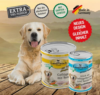 Landfleisch Classic Hundenassfutter – 30x400g 10-Sorten Mix