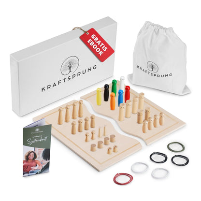 Systembrett Aufstellung Familienbrett Set – 45 Teile Holz eBook