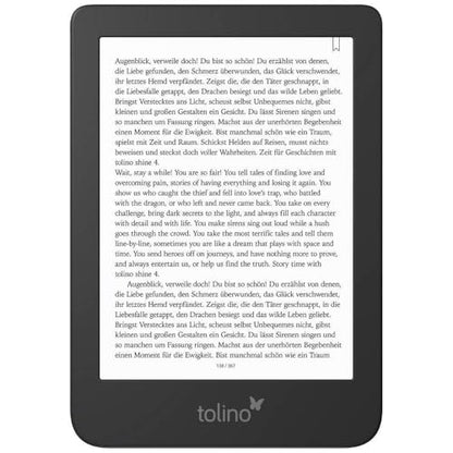 Tolino Shine 4 eBook-Reader – Wasserdichtes Lesen mit SmartLight