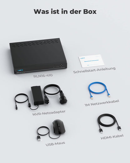 Reolink RLN16-410 16CH 4K PoE NVR Rekorder 4TB