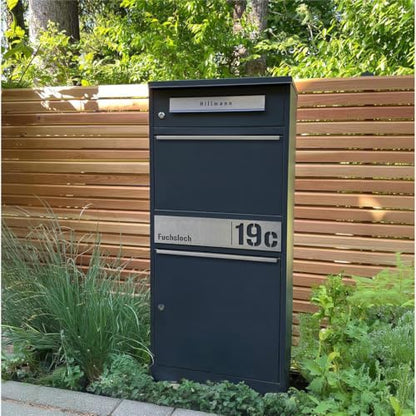 Metzler Bispo 2 Standbriefkasten Paketbox - Anthrazitgrau XXL
