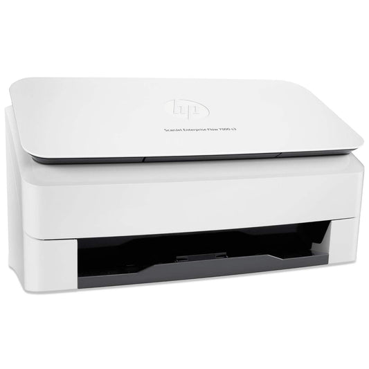 HP ScanJet Enterprise Flow 7000 s3 Professioneller Dokumentenscanner. Grauer ADF-Scanner. Erfasst beidseitig Dokumente zur Archivierung.