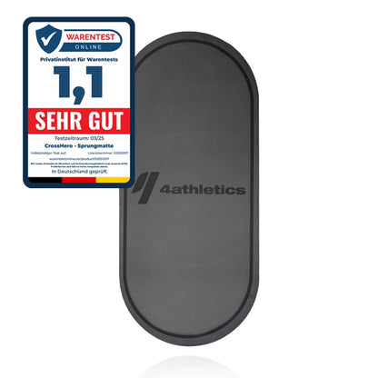 4athletics CrossHero Jump-Mat – ovale Seilspringmatte, 8 mm, Grau