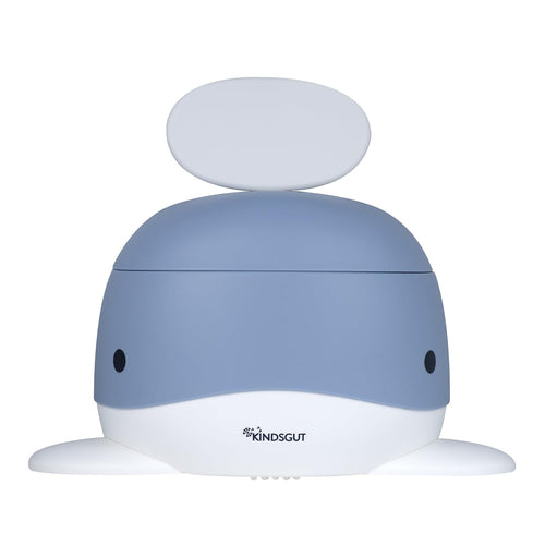 Kindsgut Kinder-Töpfchen mit Rückenlehne, Wal-Design, Taubenblau – ergonomischer Babytopf mit herausnehmbarem Einsatz