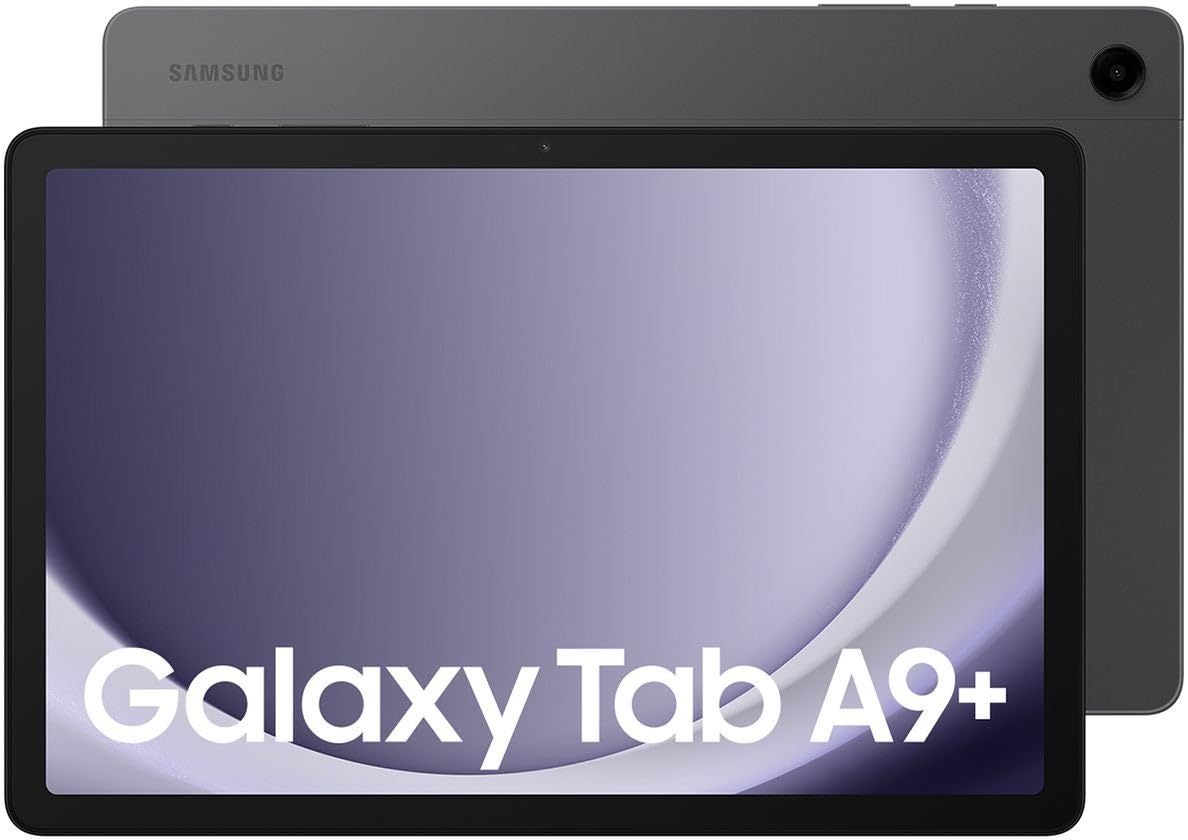 Samsung Galaxy Tab A9+ Android Tablet - SM-X210NZAAEUB, flaches, rechteckiges, graphitgraues Android-Tablet zum Surfen, Streamen und Arbeiten.