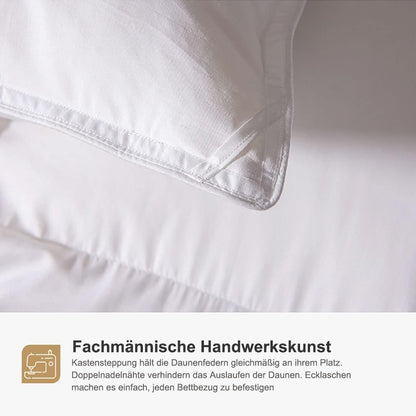 DWR Daunendecke Ganzjahr Bio-Baumwolle 200x200 cm weiss
