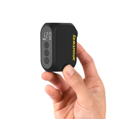 anoutway Tiny Pump AT1 PRO Elektrische Mini-Velopumpe mit Manometer, kompaktes Gehäuse mit digitalem Display