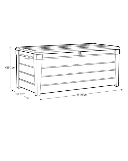 Keter Brightwood Garten Kissenbox – Braun 455L Wetterfest