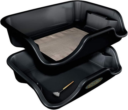 Harvest More Trim Bin Siebbehälter – 2-teilig, 150 Mikron Sieb. Zwei Kunststoffschalen mit Sieb zur Trennung von Pflanzenmaterial und Trichomen.